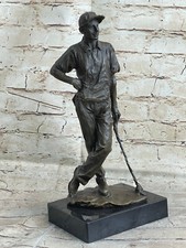 Male GOLFER Sports Memorabilia Golf Club Art PGA Bronze Marble Statue Figurine