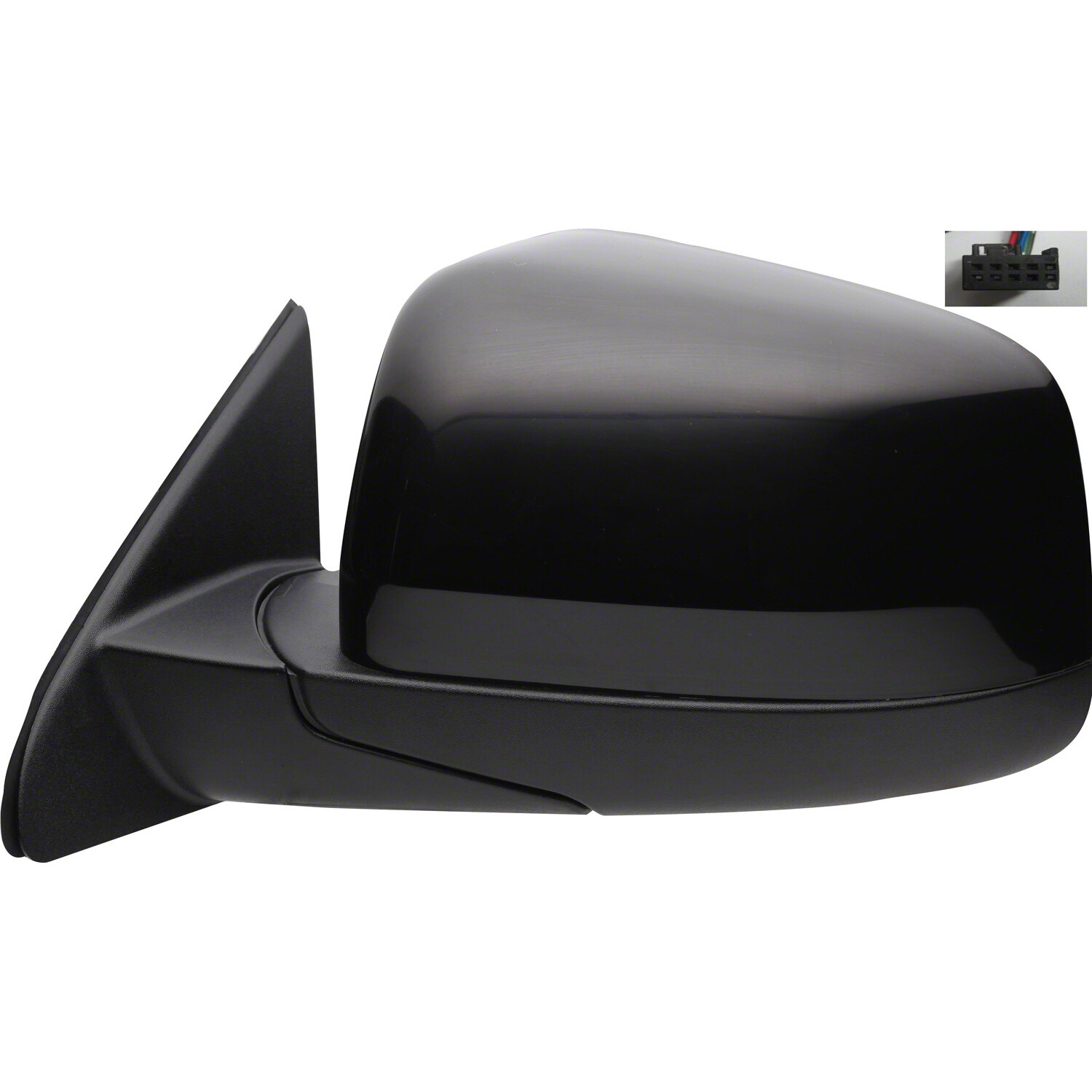 Unpainted Heated Manual Folding Power Driver Side Door Mirror 128-02215L