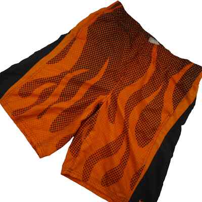 Vintage Y2k Nike Flame Swim Mens Small Shorts Orange | eBay