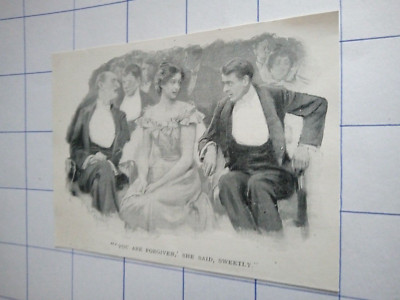 Schöne Frau dir ist vergeben sie sagte süß Kunstwerk Ausschnitt um 1899