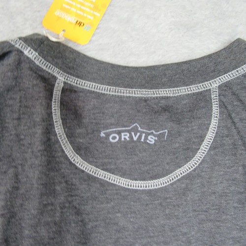 Orvis Hemd Herren 2XL grau Forelle Po Logo Langarm meliert Angeln feuchtigkeitsableitend Neu mit Etikett - Bild 11 von 11