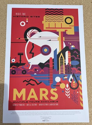 Set of 14  Visions of the Future  Lithographic Posters 16x24in by NASA/JPL L.E.