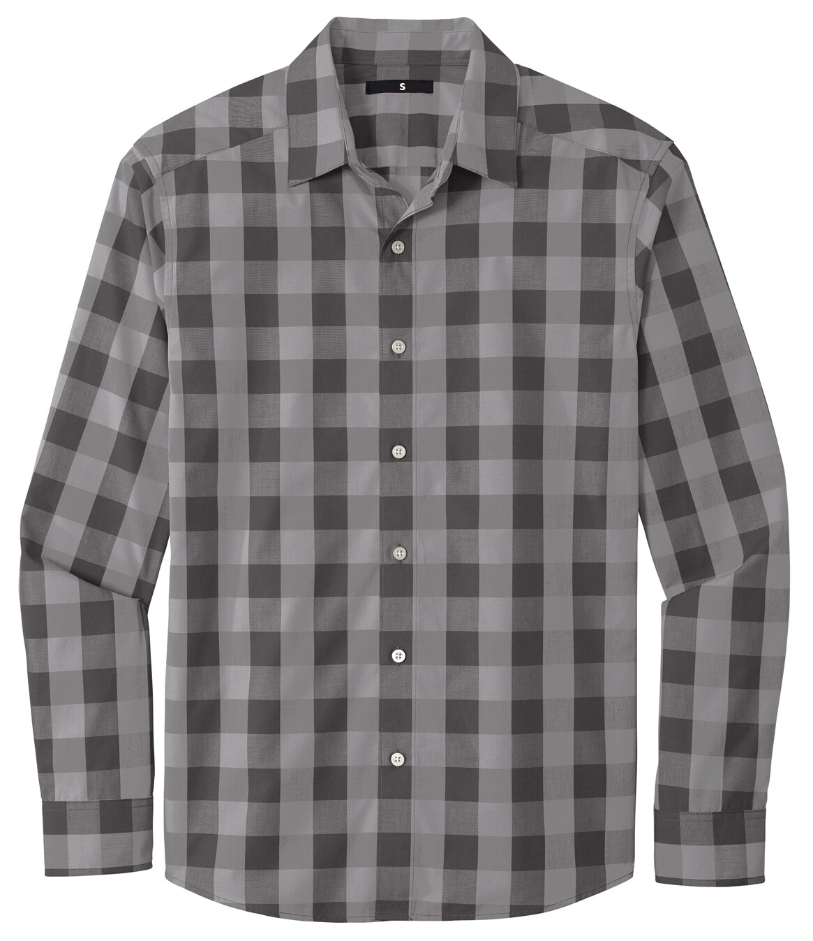 notley long sleeve large scale check shirt