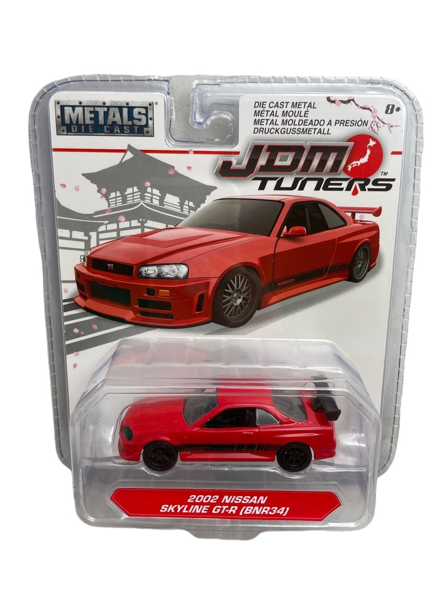 JDM Tuners 2002 Nissan Skyline GT-R BNR34 Car Red Die Cast