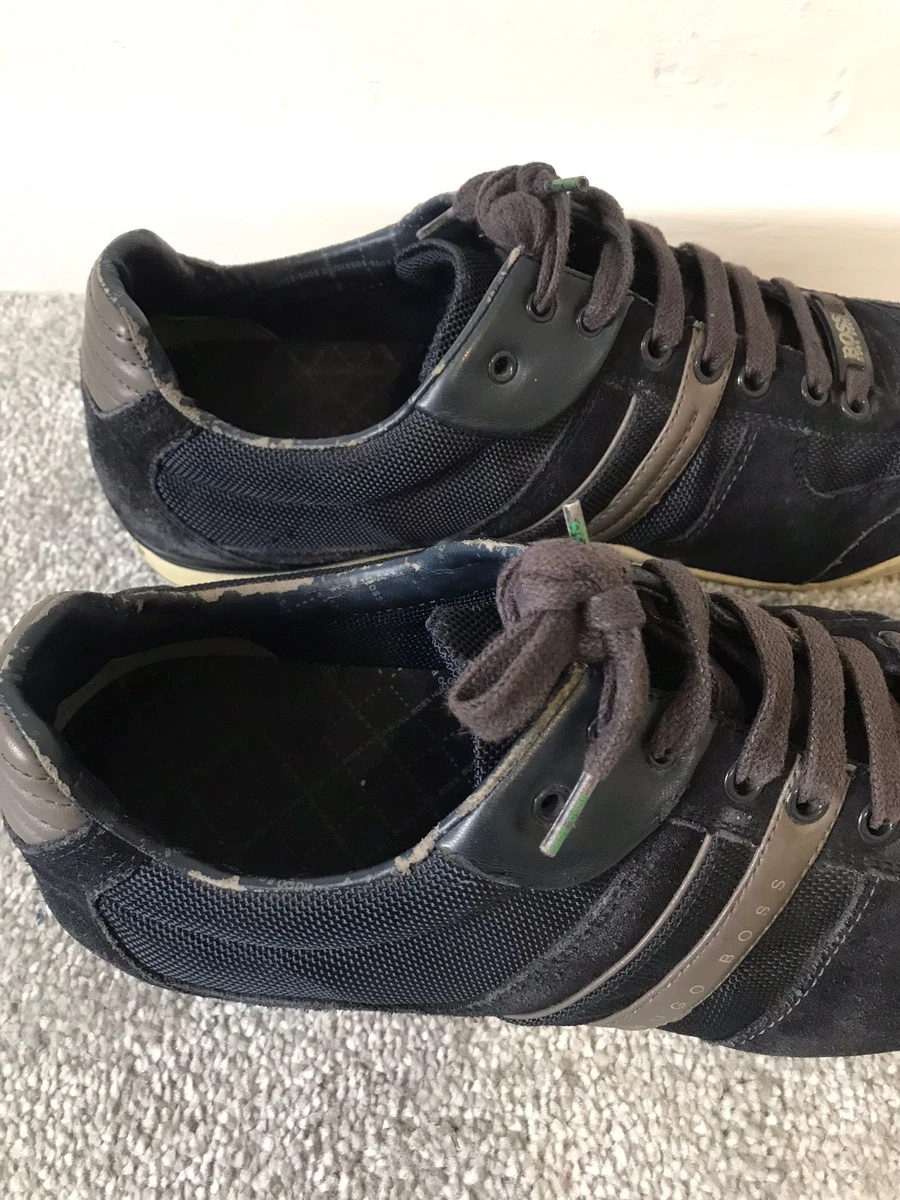Suede mens hugo boss deals trainers