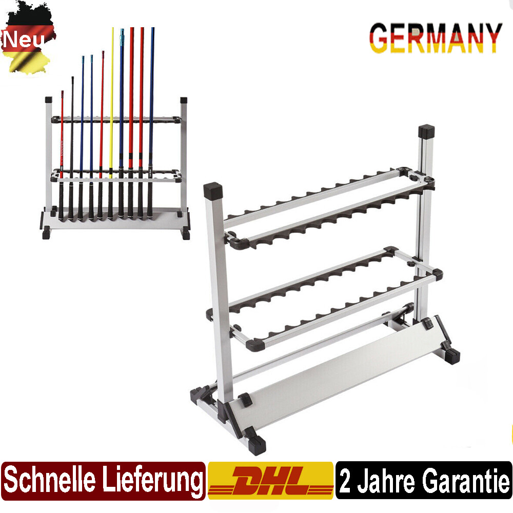 24 cañas soporte de caña cañas de pescar aluminio fuerte soporte de caña soporte de pesca