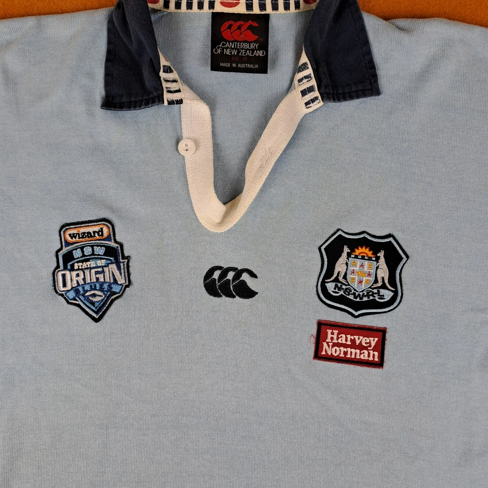 Canterbury NRL NSW Polo Shirt Size 12 Wizard State Of Origin Harvey Norman Foto 3 de 4