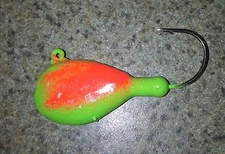  1 BLACKFISH JIG GREEN/ORANGE Weight Choice TOG Jig Heads Tautog T&A JIGS