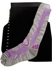 WEIERY WINTER SKI SOCKS MOUNTAIN SNOW 2 PAIR PURPLE MEDIUM NEW