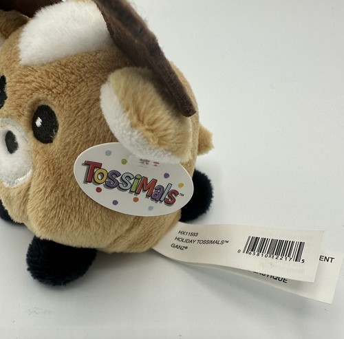 NEW! Ganz Tossimal Plush Animals 3.5” Holiday Version, Reindeer & Gingerbread - Picture 3 of 11