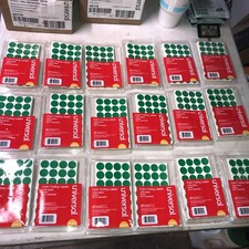 18,144 GREEN UNIVERSAL 3/4" ROUND COLOR CODING LABELS STICKER DOTS Case Of 18