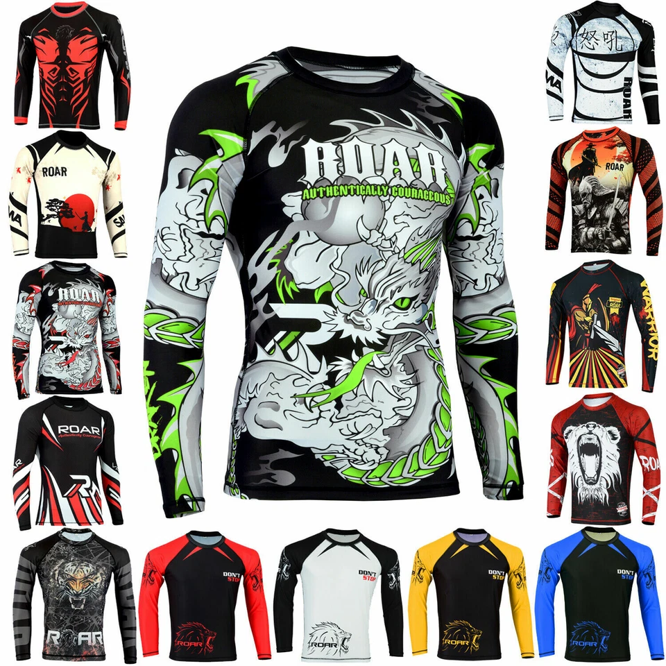 KOYES Compression Rash Guard – Long Sleeve BJJ No-Gi MMA Grappling Shirt for Men - Image 3 of 4