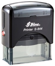 Shiny Printer S-844 Custom 5 Line Text / Address Office Self-ink Rubber Stamp