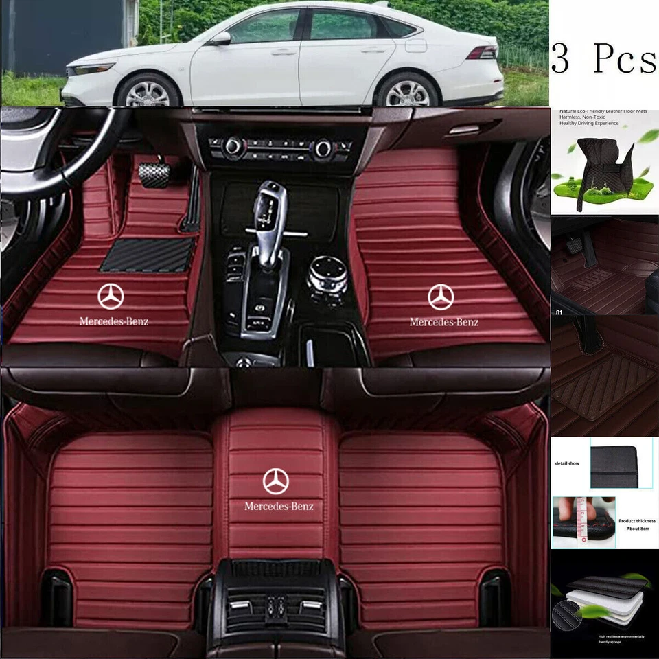 For Mercedes Benz All Models Car Floor Mats Auto Custom Liner Carpets Waterproof Foto 2 de 4