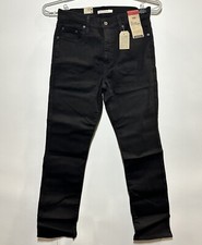 Levi's Women's 724 High-Rise Slim Straight Jeans - Soft Black, 6 Short