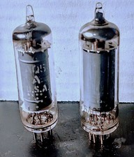 Pair of QTY 2 6AQ5A Beam Power Audio Output Tubes Tested Free Shipping