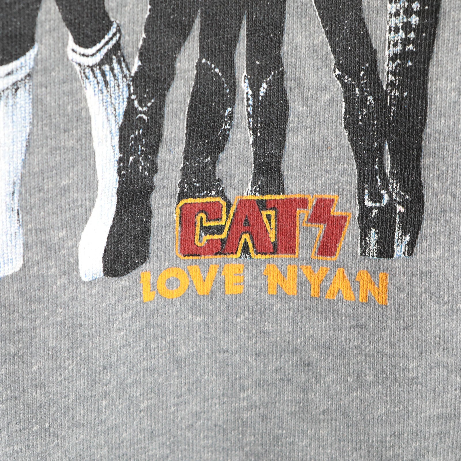 ACDC Cats Hoodie Cats Love Nyan Sweatshirt  Rock Band Music 100percent Cotton Gray image 9