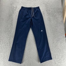 Vintage Adidas Sweatpants Mens Small Blue Straight Zip Pocket 3 Strips