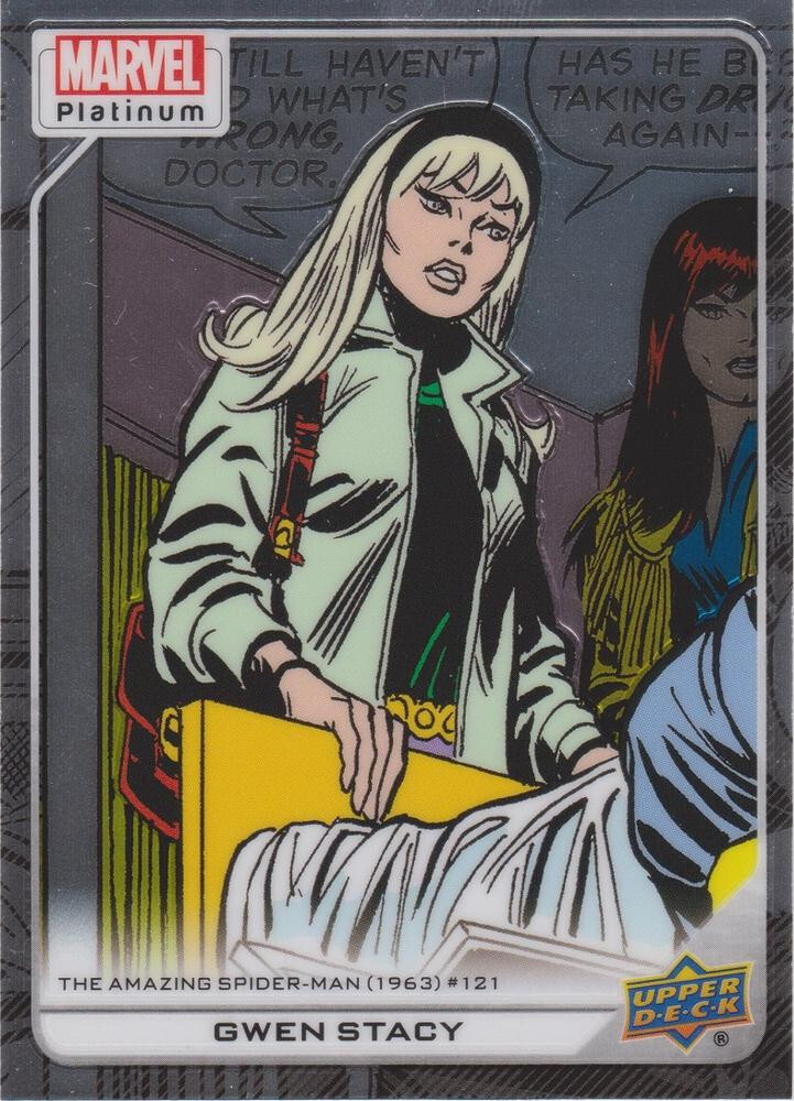 #129 - Gwen Stacy (2023 MARVEL PLATINUM Upper Deck) NEAR MINT NM Foil Card