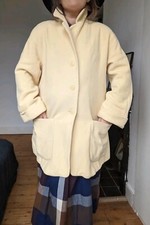 Vintage Laurel Escada Group Yellow Wool Angora Cashmere Teddy Coat Size 38 L M