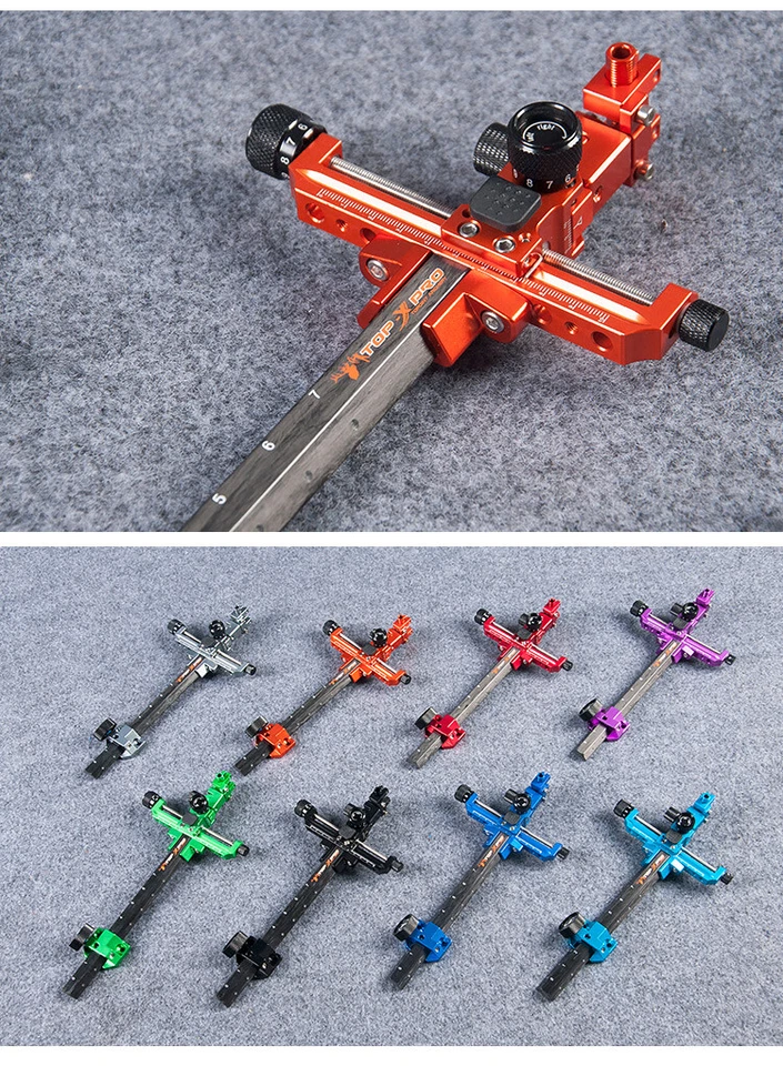 Mira de arco compuesta de carbono ajustable tiro con arco competencia objetivo caza derecha derecha derecha Foto 2 de 4