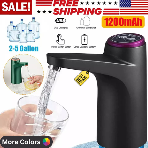 Electric Water Bottle Pump, Water Bottle Dispenser,USB Charging Drinking Water Dispenser, Universal Water Pump for 5 Gallon Water Jugs Bottles | UK