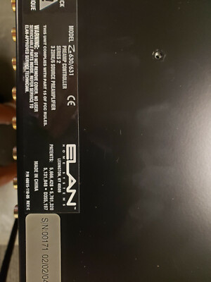 Contrôleur Préampli Elan Z631 – Lot De 4 Unités – Z Series – Occasion Avec Rayures