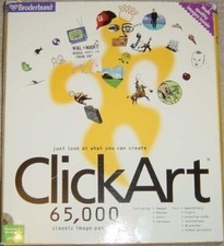 Broderbund Click Art 65,000 5 Cd Window 95 COMPLETE Set of 5 Discs