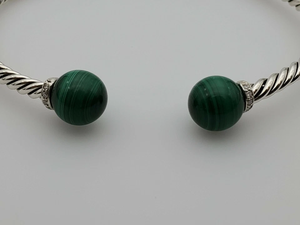 Pulsera David Yurman Solari con Diamantes y Malaquita, Talla Mediana  Foto 2 de 4