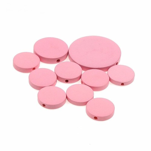 Round Wooden Bead Colorful Loose Beads DIY Necklace Bracelet Earrings 15/20/30mm - Picture 7 of 21