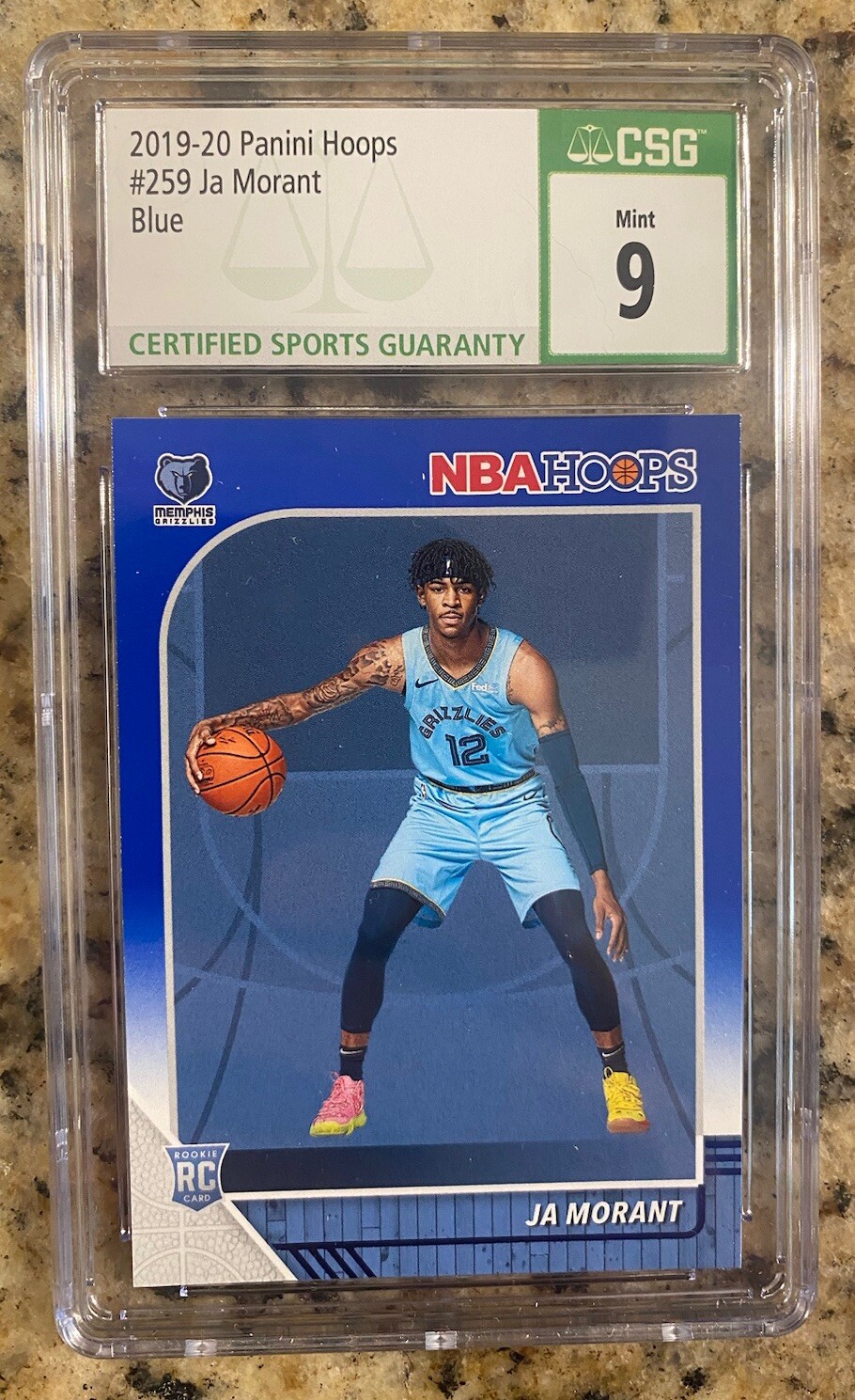 2019-2020 Panini Hoops #259 Ja Morant Blue