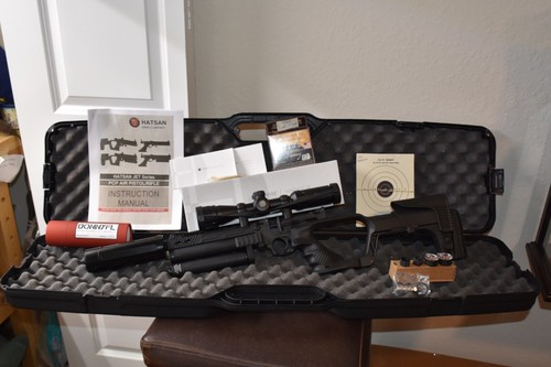 HATSAN JET 2 PCP 22 CAL. (PISTOL/RIFLE)-DONNYFL RONIN MODERATOR-HAWKE SCOPE ETC
