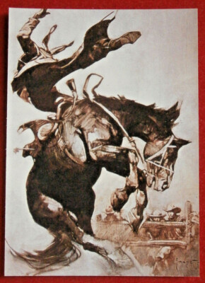 FRANK FRAZETTA - Karte #52 - BUCKING BRONCO - Comic Bilder 1991