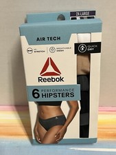 NEW 6-pack Reebok Performance Hipsters panties size 2XL Air Tech 2x-large
