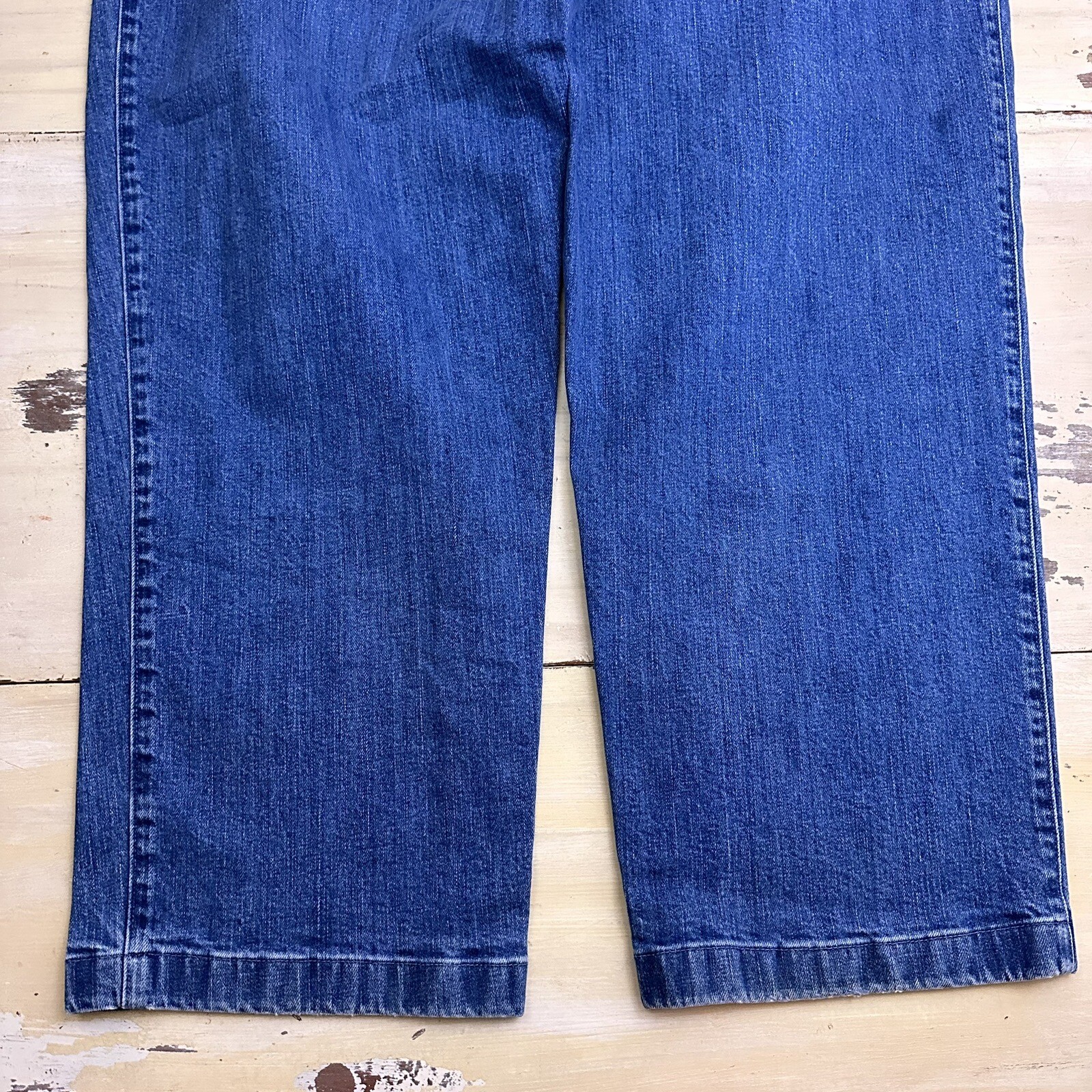 ROUNDTREE & YORKE Vtg ChinoCut Pleated Relaxed Faded Blue Jeans
