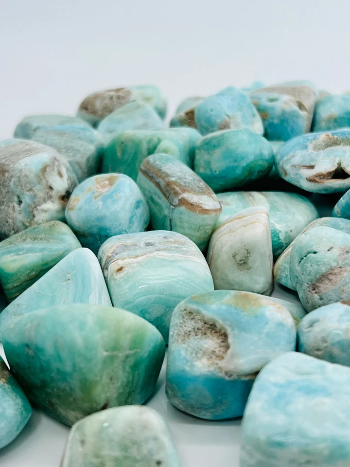 Blau Aragonit Trommelsteine 1kg Qualität Naturstein Heilstein Edelsteine 20-40mm - Bild 4 von 4