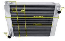 Racing Champion 18 Wide 3 Row Universal Series Radiator Ford Configuration