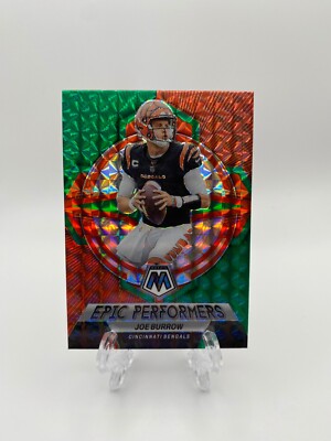 2023 Panini Mosaic Joe Burrow Epic Performers Green Mosaic #EP-JB Bengals