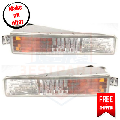 Front Turn Signal Light HO2530123 HO2531123 Set of 2 for 1997-2001 Honda Prelude