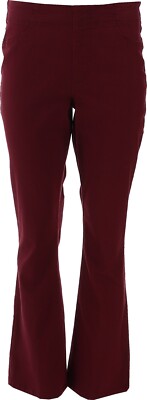 DG2 Diane Gilman Infinity PullOn Bootcut Jegging WINE 28W-32W NWOT (927)