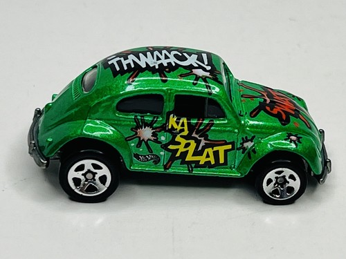 VW Bug Biff! Bam! Boom! Series Green Hot Wheels Attack of the Giant Fly Swatter - Picture 2 of 8