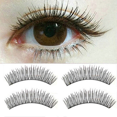 10 Pairs Soft Natural Cross Eye Lashes Makeup Extension False Eyelashes Set USA