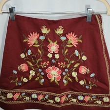 Harper Heritage Wine Floral Embroidered Mini Skirt Size Small New with Tag 48