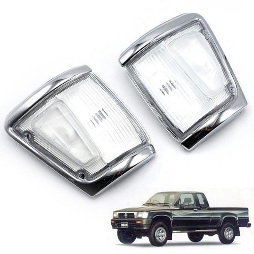 LH+Rh Front Corner Turn Signal Light Len Fits Toyota Hilux LN111 4WD 1988 - 1997 - Picture 4 of 9