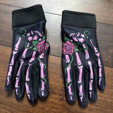 Motorcycle riding gloves Bicycle gloves outdoor sports Pink Roses Size Small
