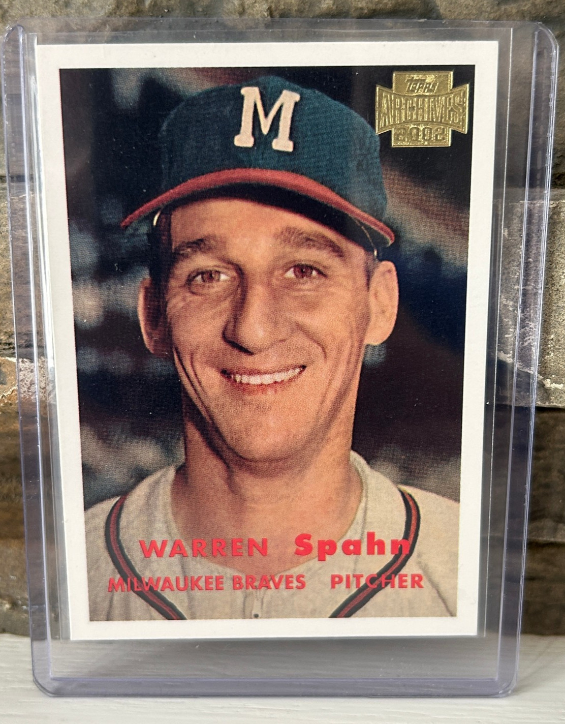 2002 Topps Archives - #9 (of 200) Warren Spahn  Miwaukee Braves MLB GOLD