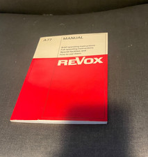 Vintage Revox A77 Manual  Catalog reel reel tape player