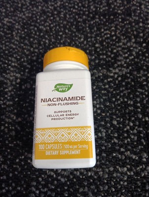 Nature's Way Niacinamide, Supports Cellular Energy*, 500mg per Serving, 100 Caps