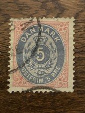 DANEMARK N°23A YVERT OBLITERE TB COTE 75€