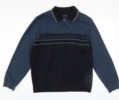 Henley-Sweatshirt Herren UK Größe M Tom Hagan Blau